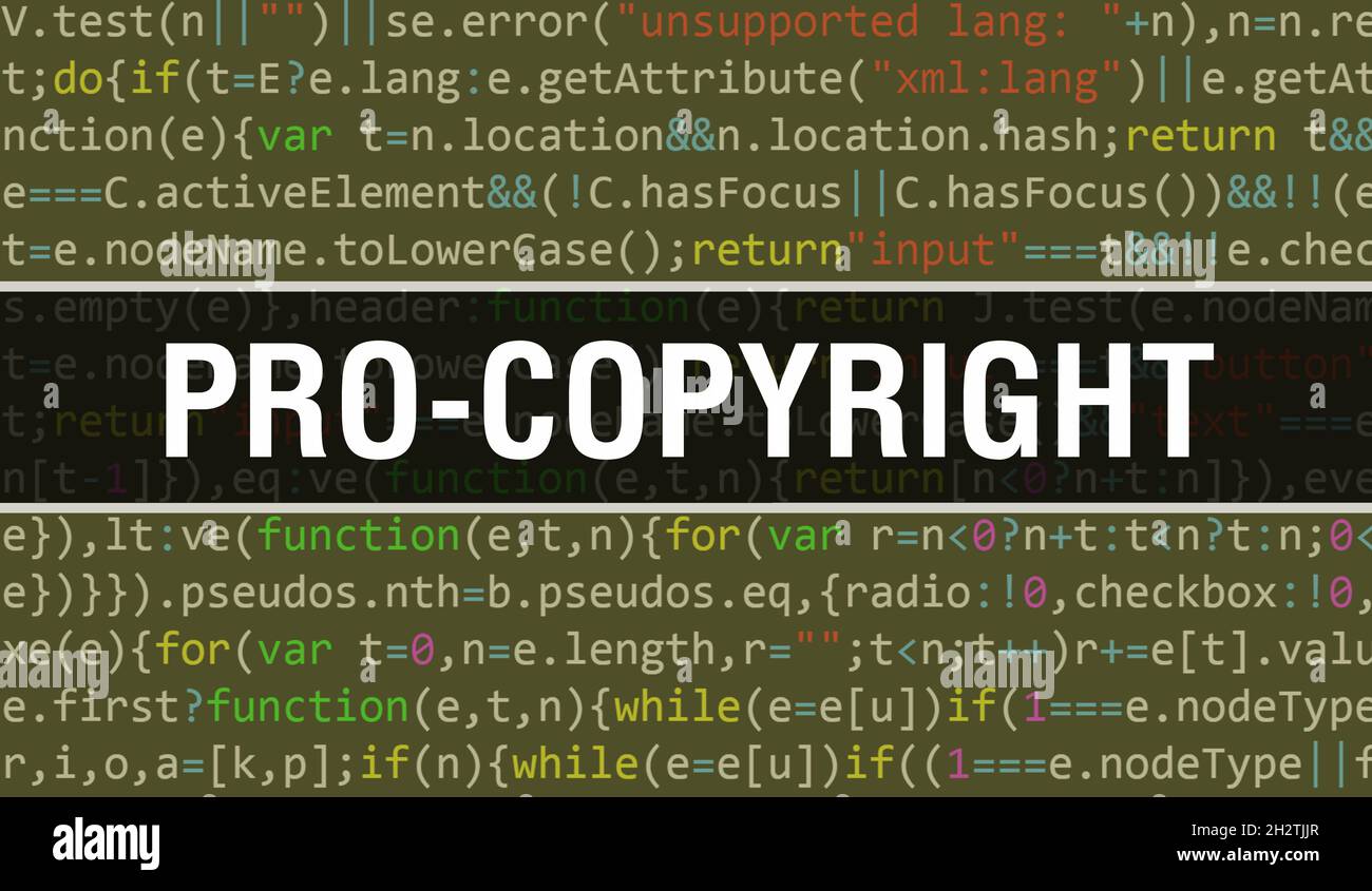 Pro-copyright with Binary code digital technology background. Abstract ...