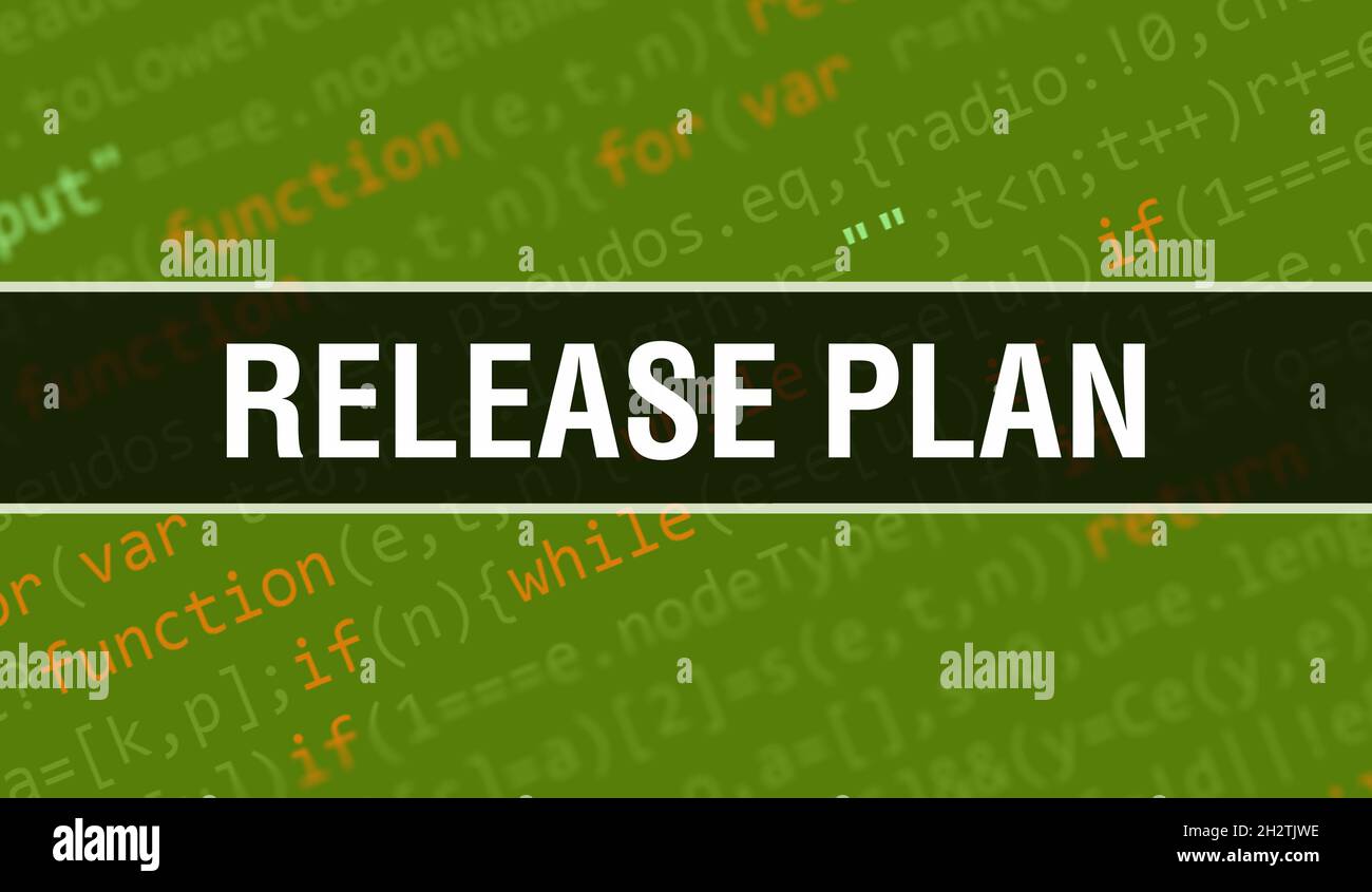 Release Plan with Digital java code text. Release Plan and Computer ...