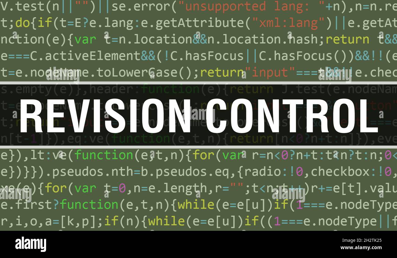 Revision control with Binary code digital technology background ...
