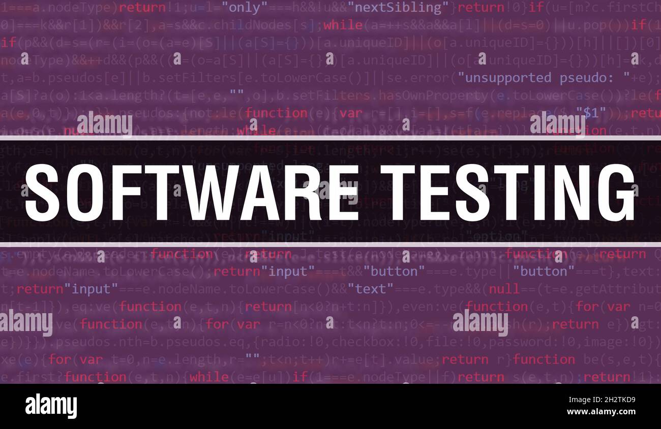 Software testing with Binary code digital technology background ...