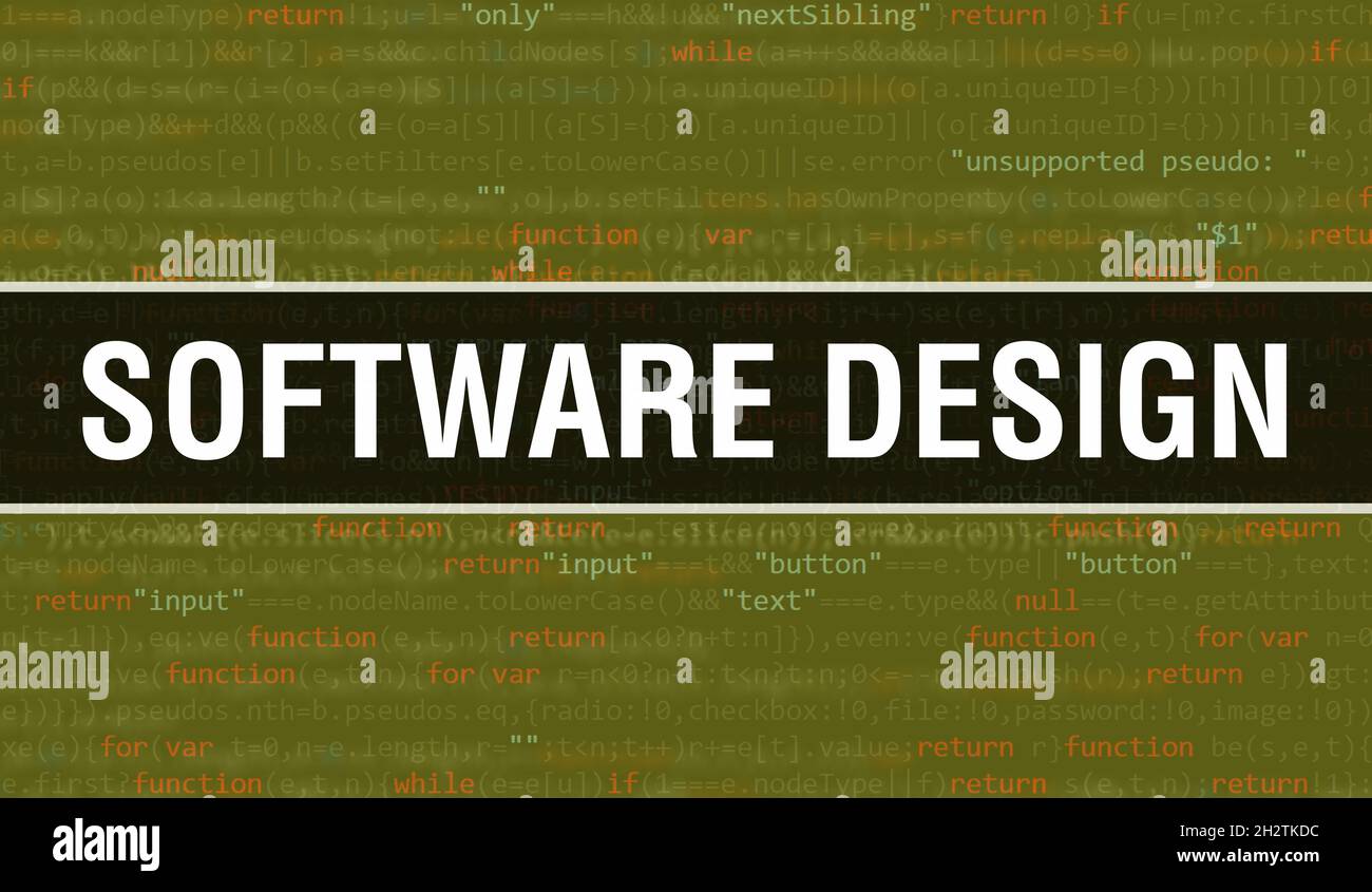 Software design with Binary code digital technology background ...