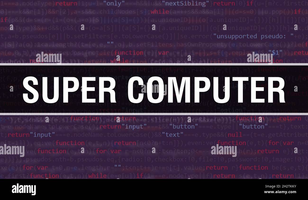 Super computer with Binary code digital technology background. Abstract ...