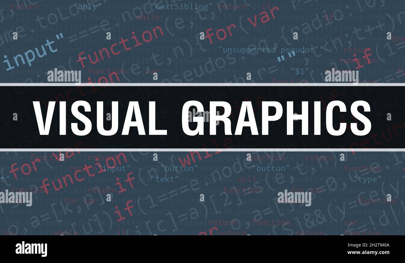 Visual Graphics concept with Random Parts of Program Code.Visual ...