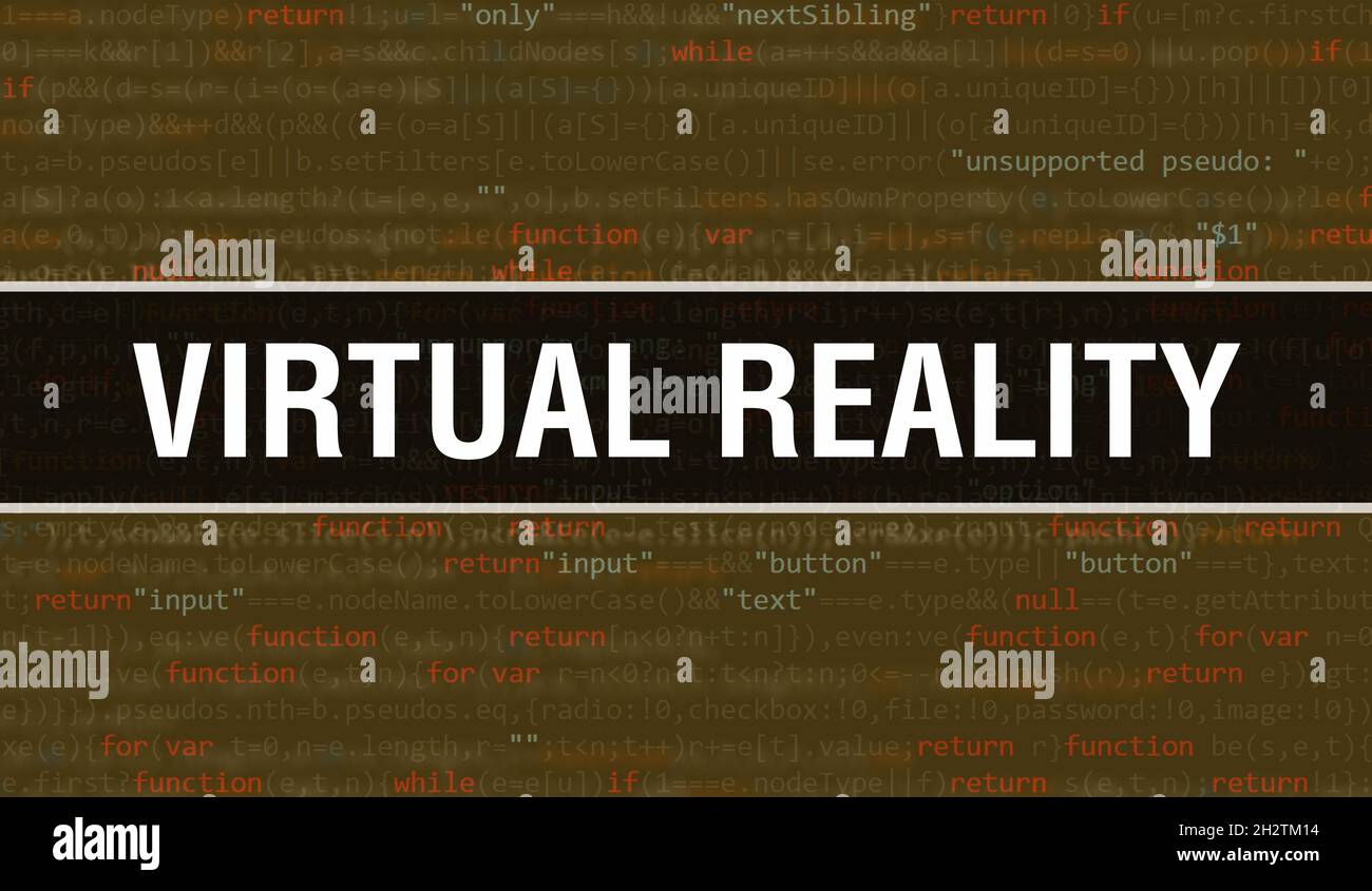 Virtual reality with Binary code digital technology background ...