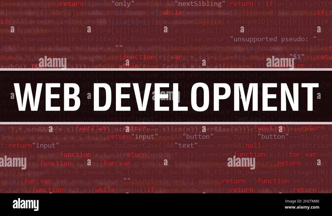 Web development with Binary code digital technology background ...