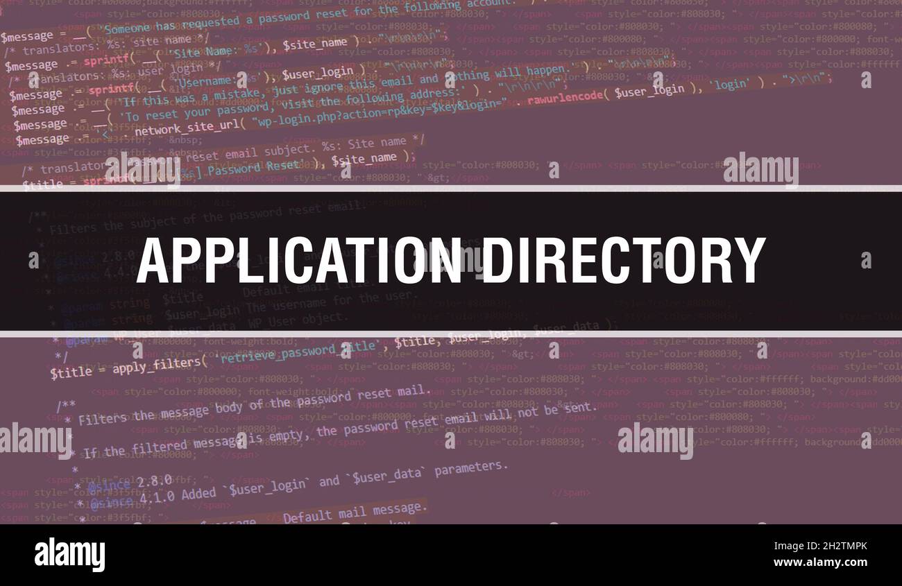 Application directory concept with Random Parts of Program Code