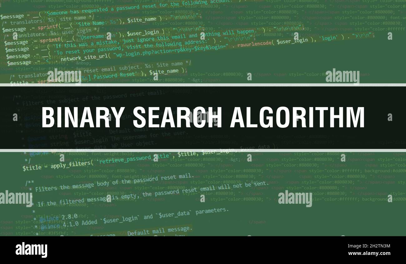 Binary search algorithm image hi-res stock photography and images - Alamy