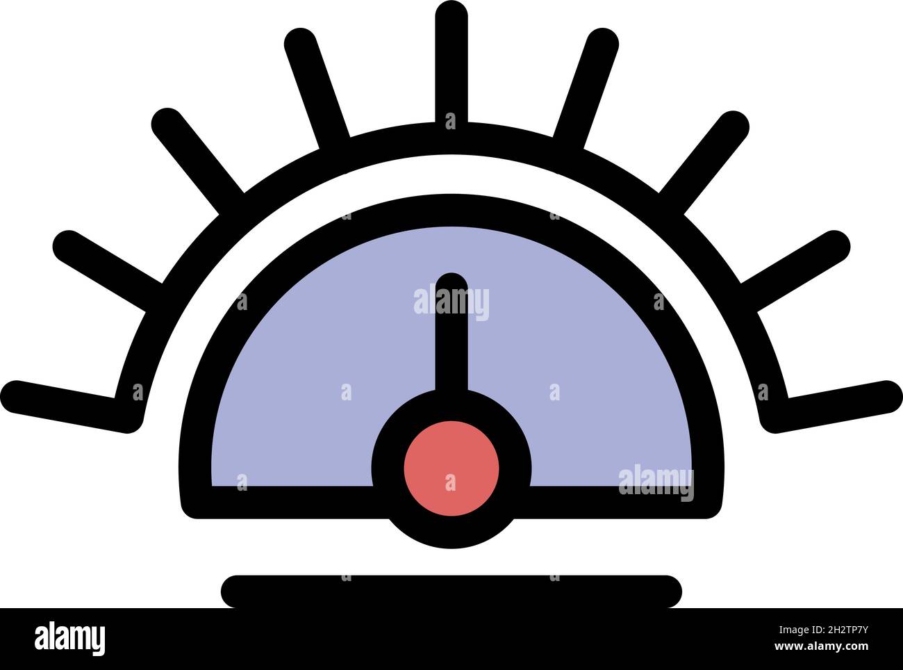 Barometer control icon. Outline barometer control vector icon color flat isolated Stock Vector