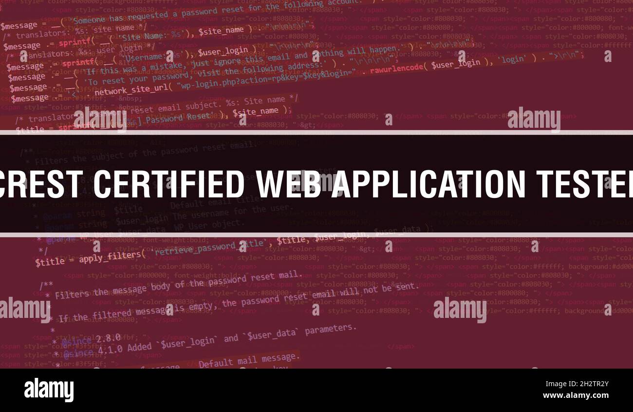 Crest certified web application tester image hires stock photography