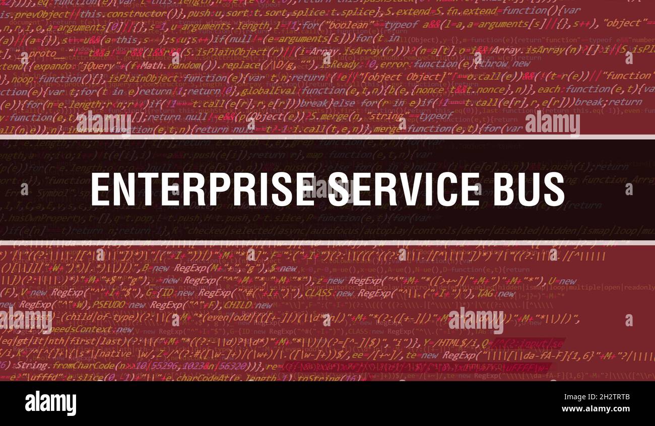 Enterprise service bus with Abstract Technology Binary code Background ...