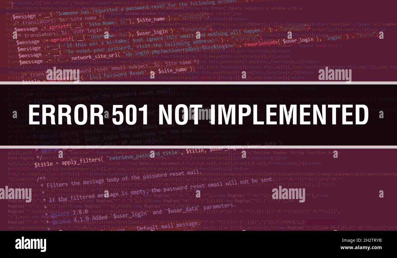 Error 501 text hi-res stock photography and images - Alamy