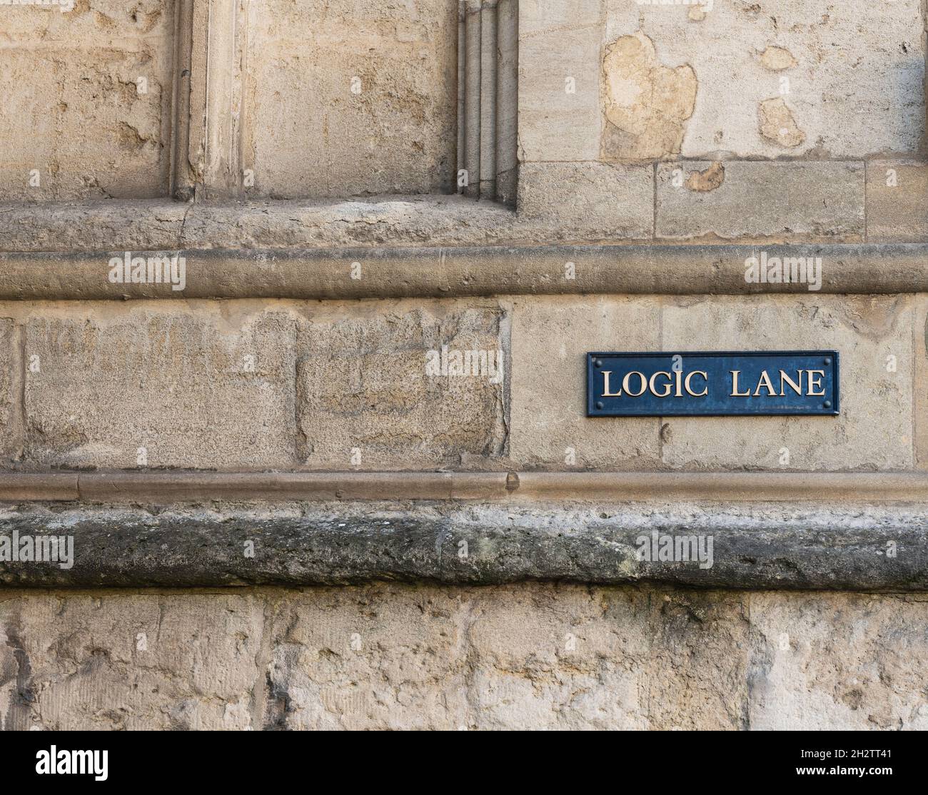 Logic Lane off the High Street by university College Oxford Oxfordshire England UK Stock Photo