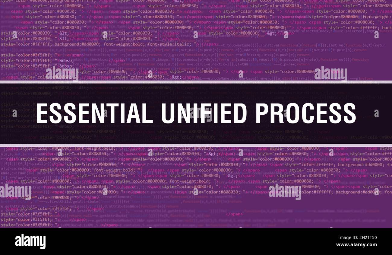 Essential Unified Process concept with Random Parts of Program Code ...
