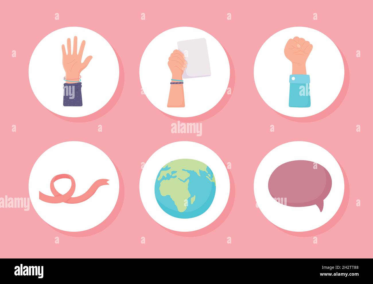 human rights round icons Stock Vector Image & Art - Alamy