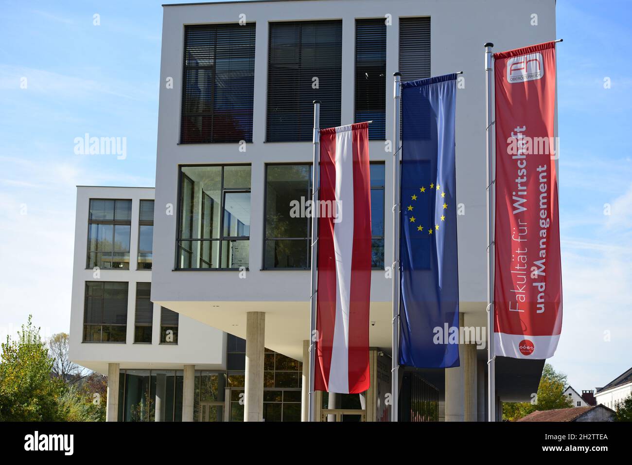 Die Fachhochschule in Steyr, Oberösterreich, Österreich, Europa - The University of Applied Sciences in Steyr, Upper Austria, Austria, Europe Stock Photo