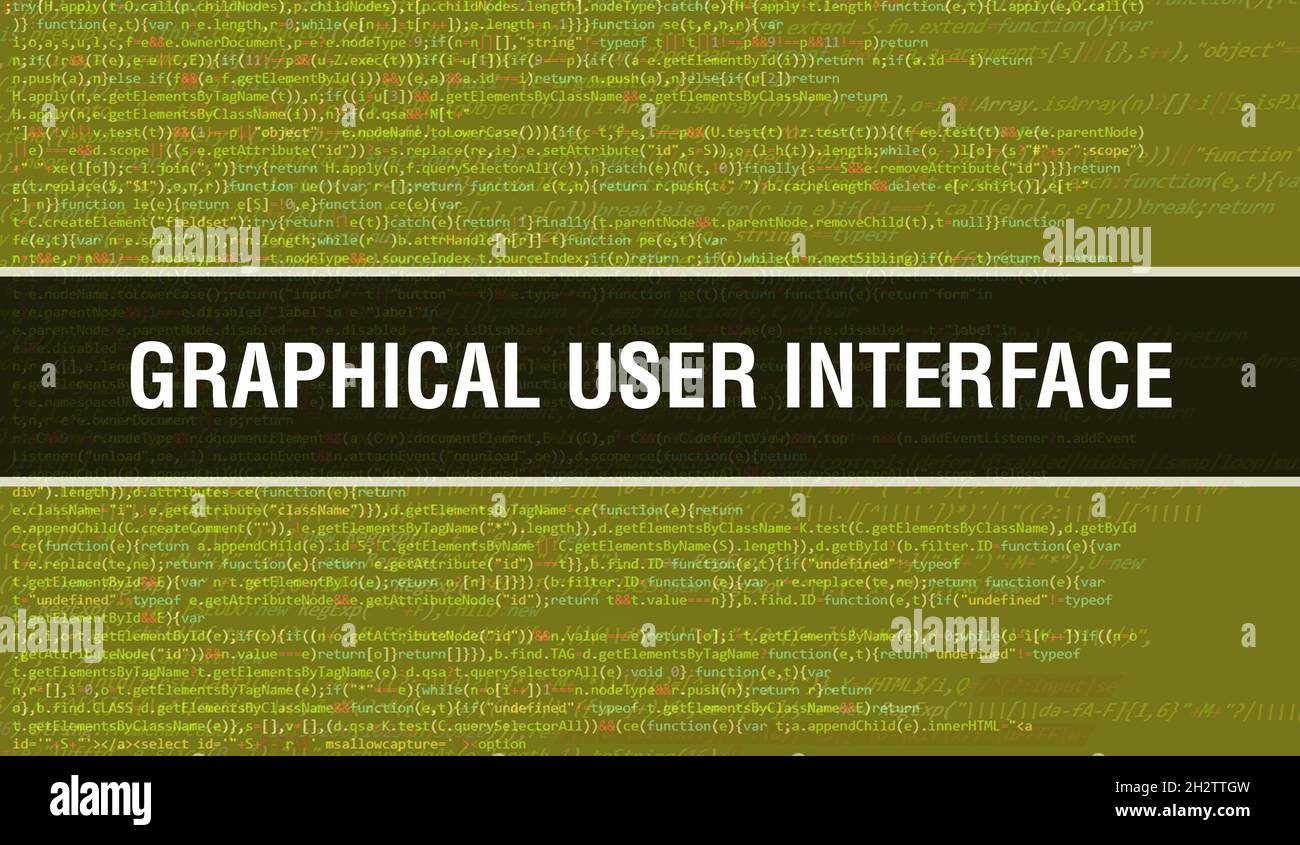 Graphical user interface concept with Random Parts of Program Code ...