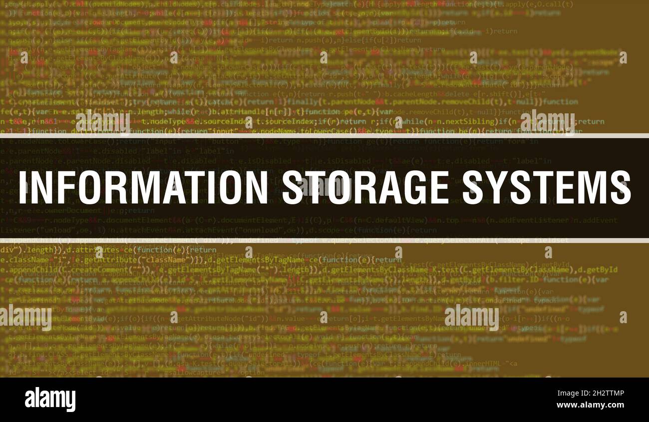 Information storage systems with Digital java code text. Information ...