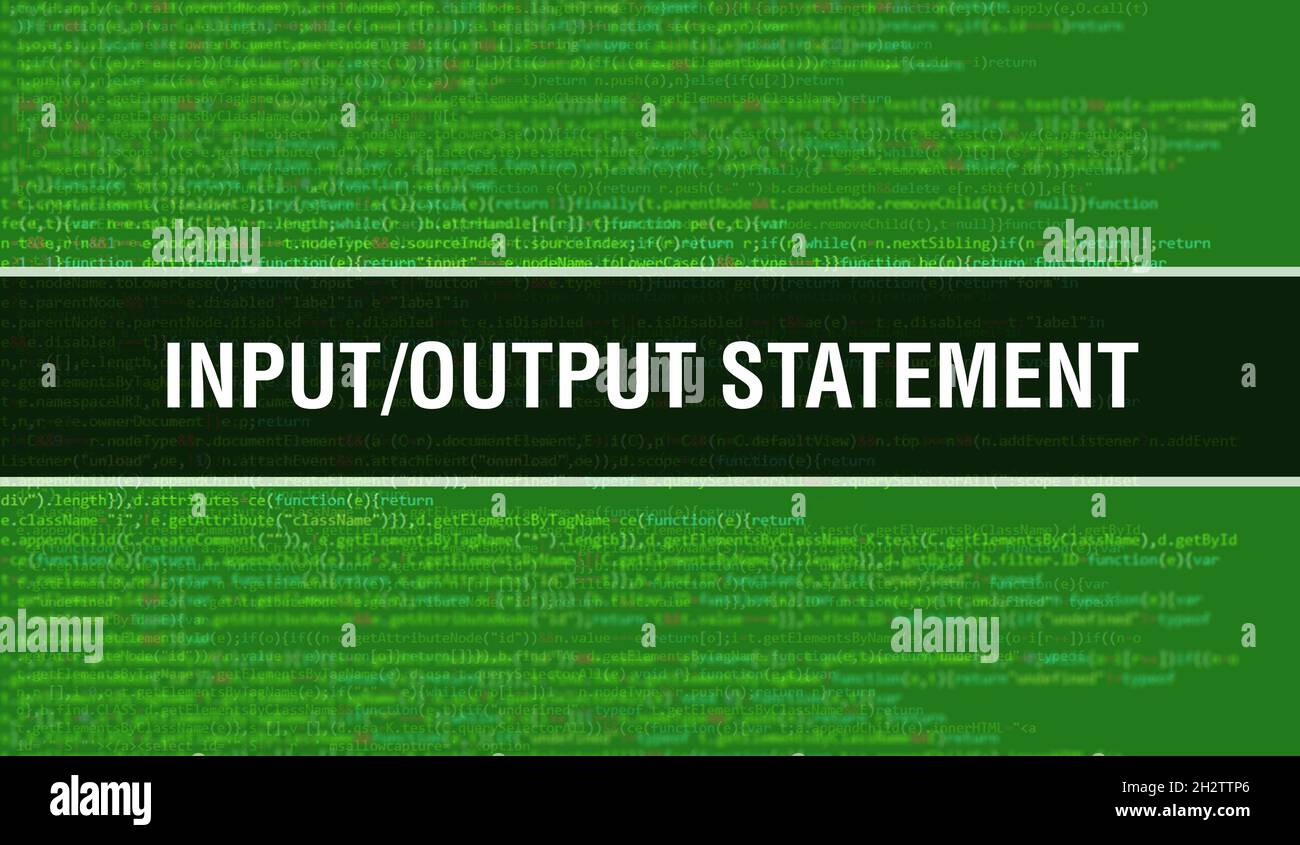 Input output statement image hi-res stock photography and images - Alamy