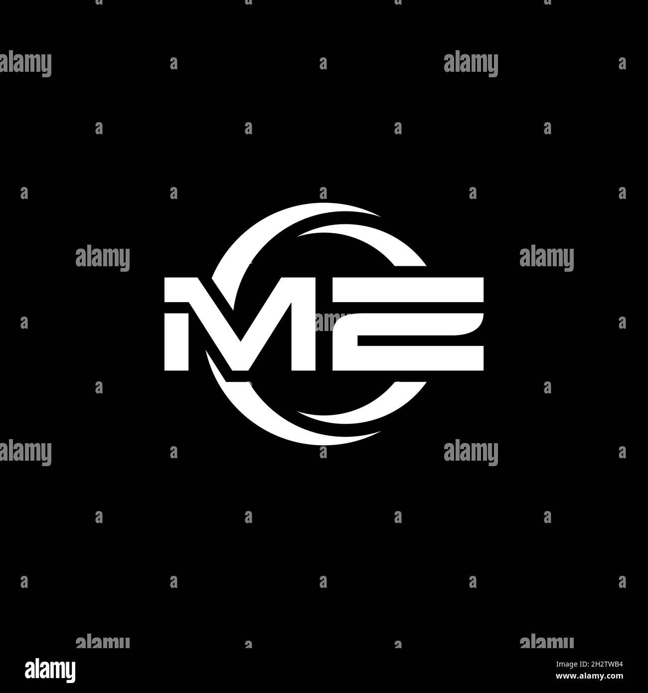 MZ Monogram logo letter with simple shape and circle rounded design ...