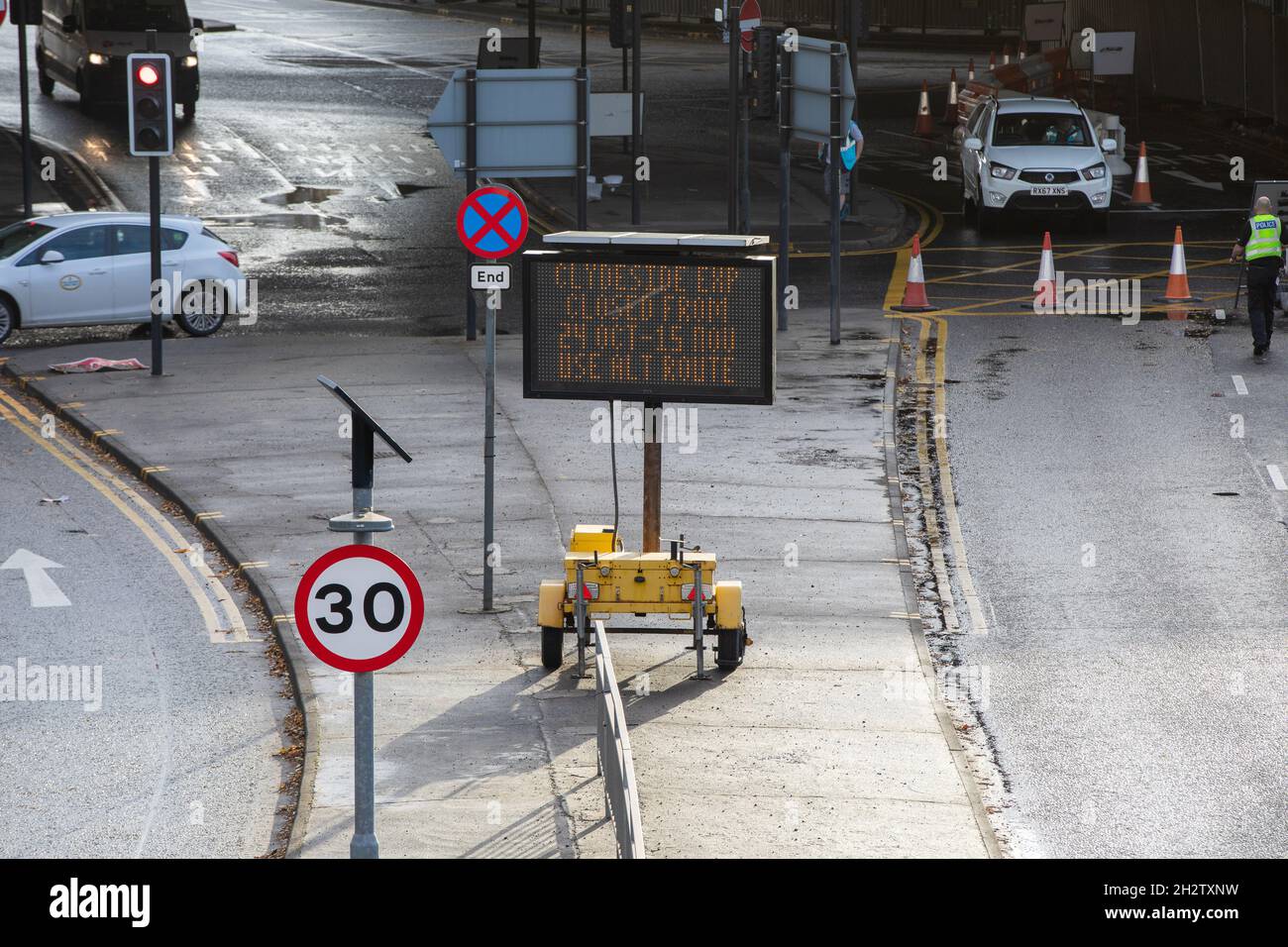 Part of the A814 Clydeside Expressway closed as planned for the COP26