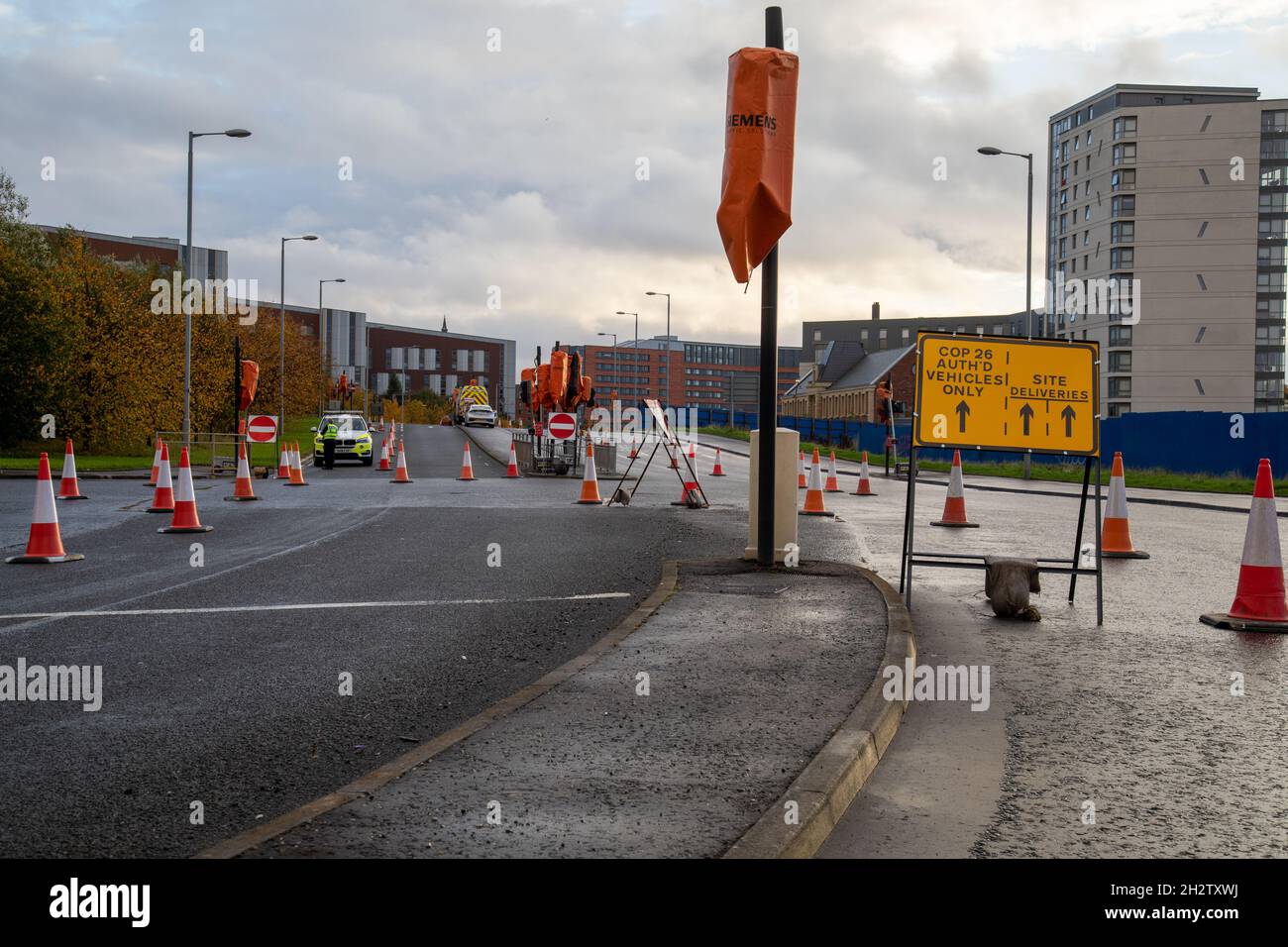 Part of the A814 Clydeside Expressway closed as planned for the COP26 ...