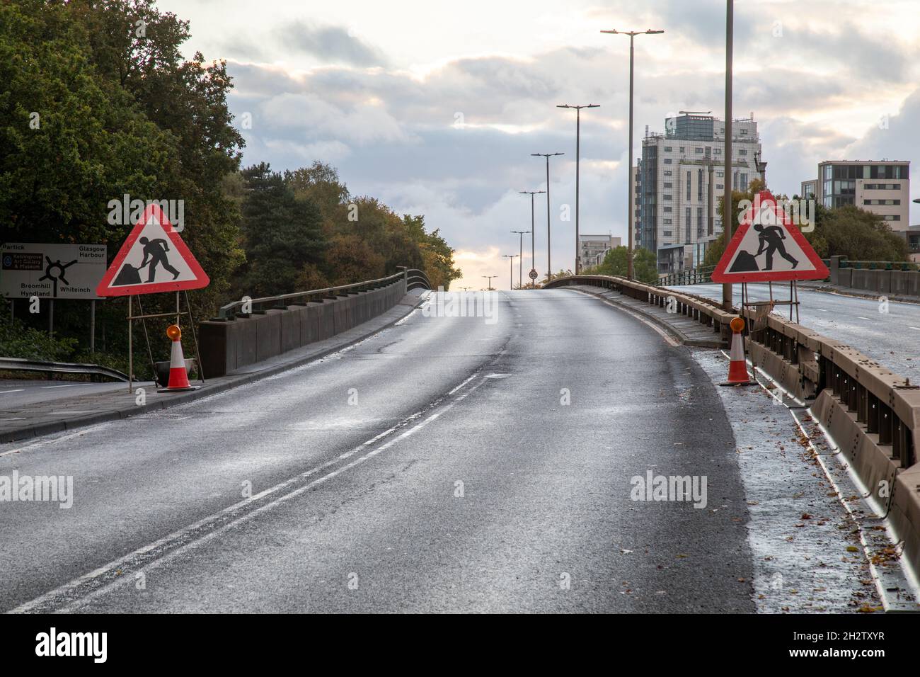 Part of the A814 Clydeside Expressway closed as planned for the COP26