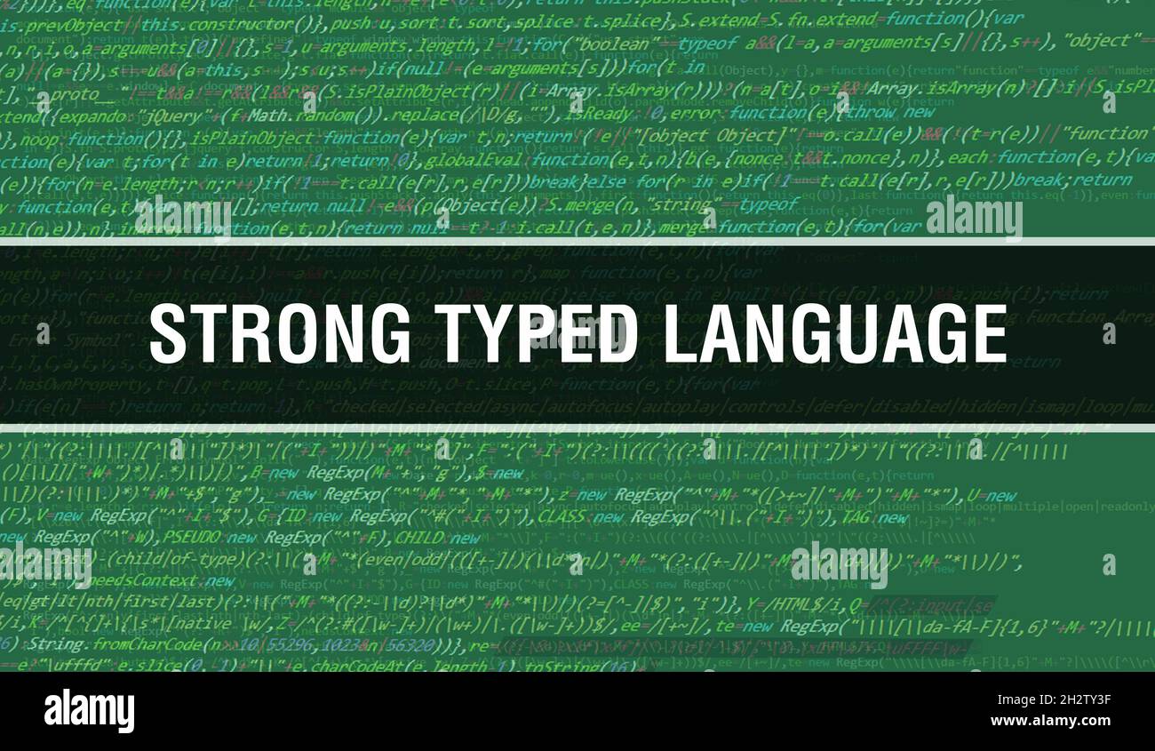 Strong typed language image hi-res stock photography and images - Alamy