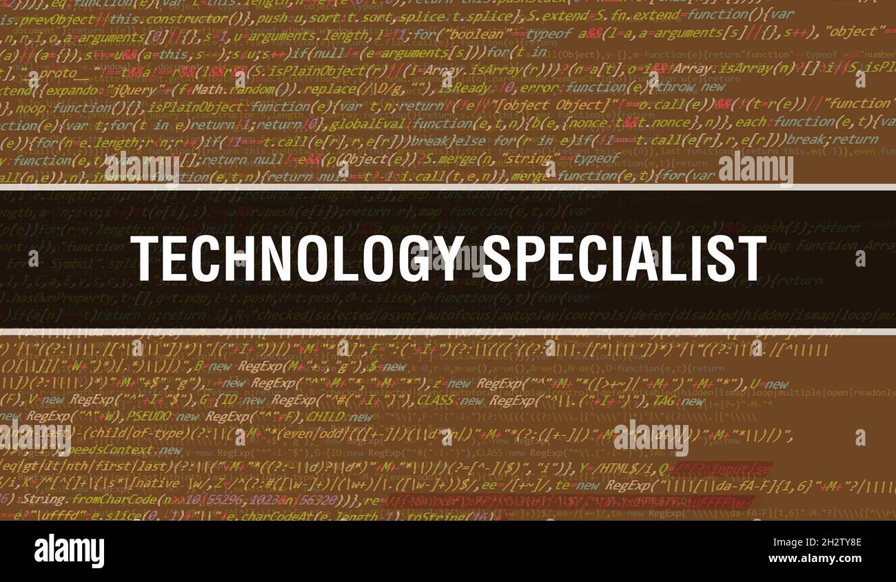 Technology Specialist with Abstract Technology Binary code Background.Digital binary data and Secure Data Concept. Software Stock Photo