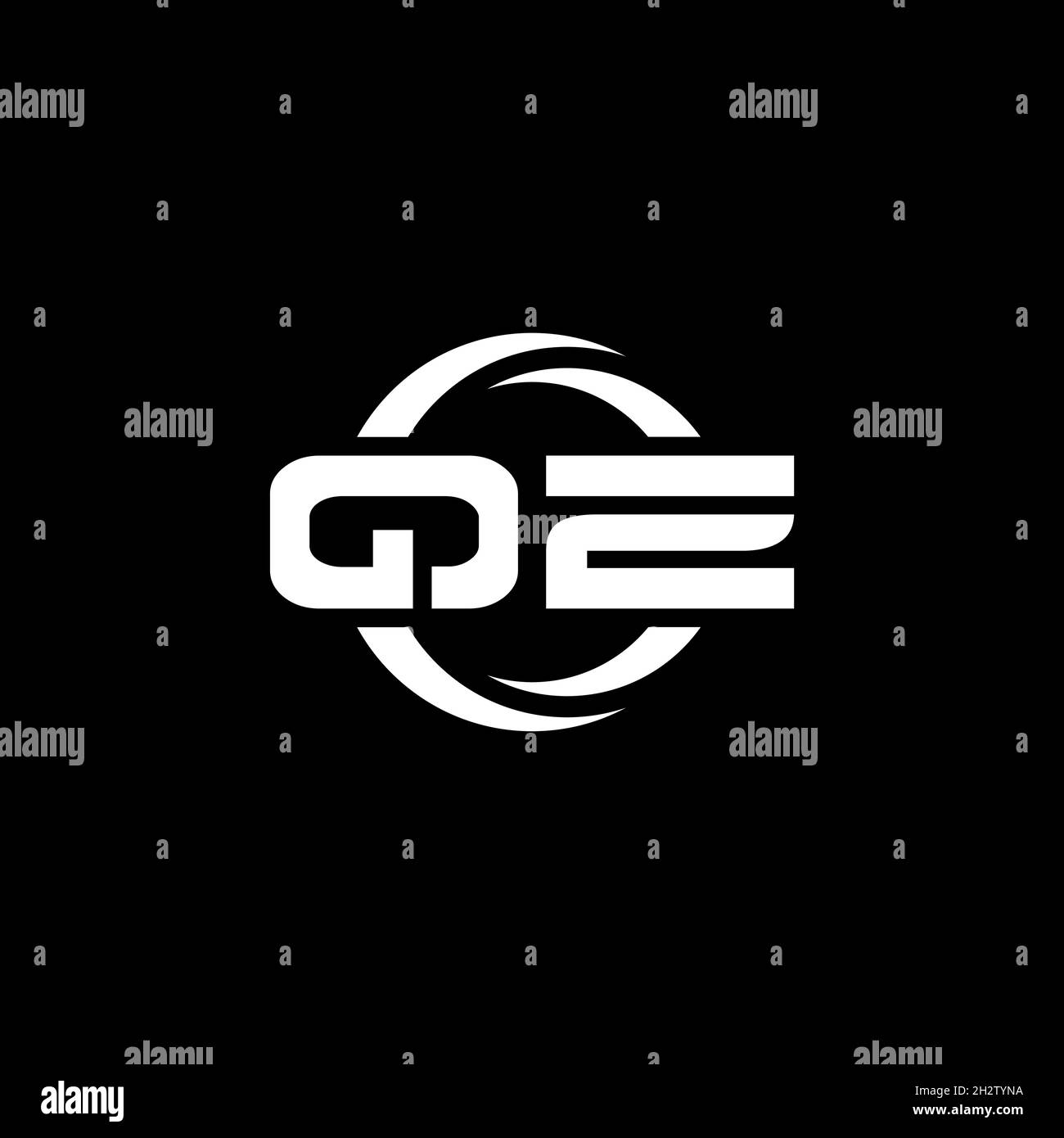 QZ Monogram logo letter with simple shape and circle rounded design ...