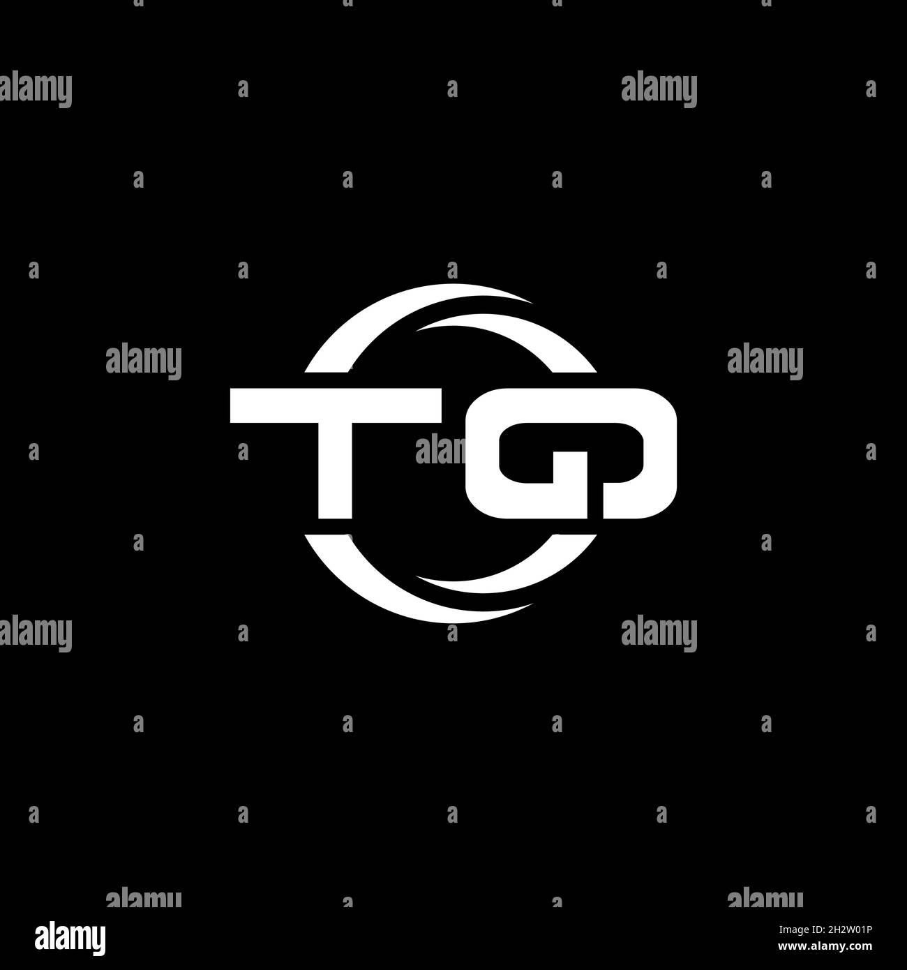 TQ Monogram logo letter with simple shape and circle rounded design ...