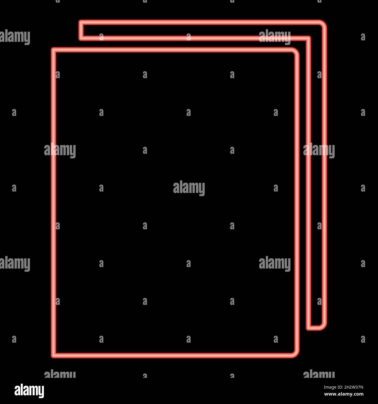 Neon book red color vector illustration flat style light image Stock ...