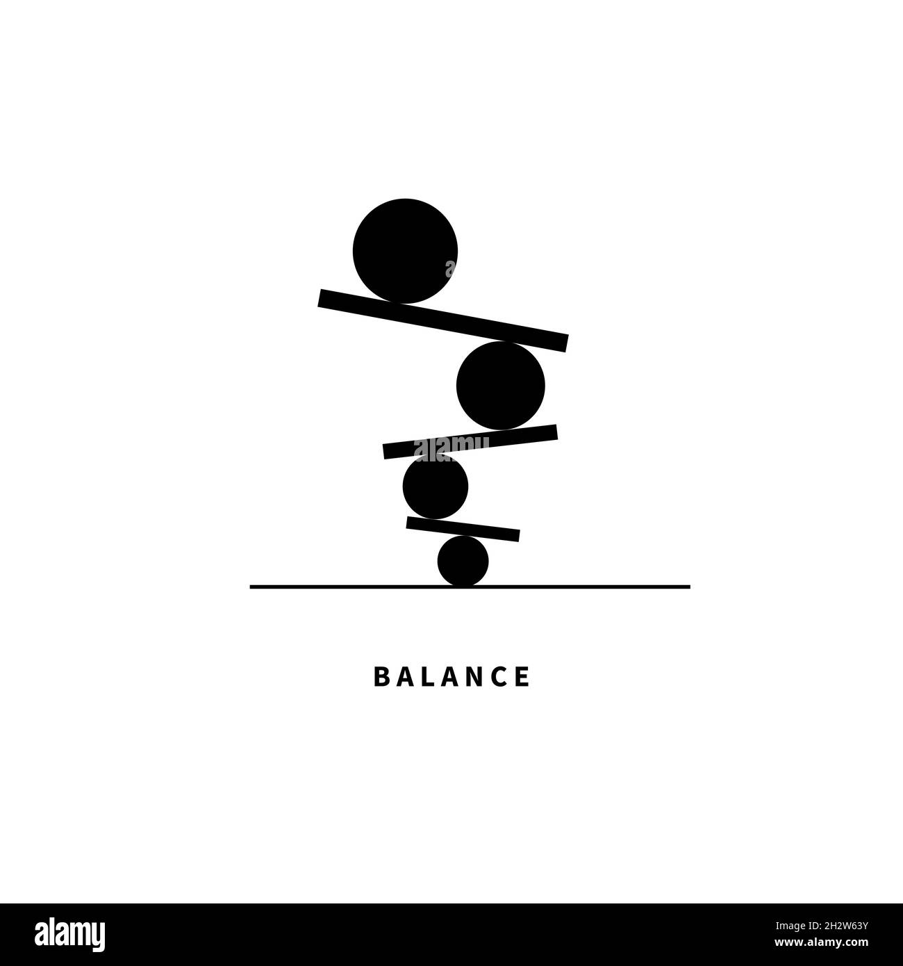 Balance symbol. Harmony sign. Logo stability. Wellbeing concept. Business  stability. Vector illustration Stock Vector Image & Art - Alamy