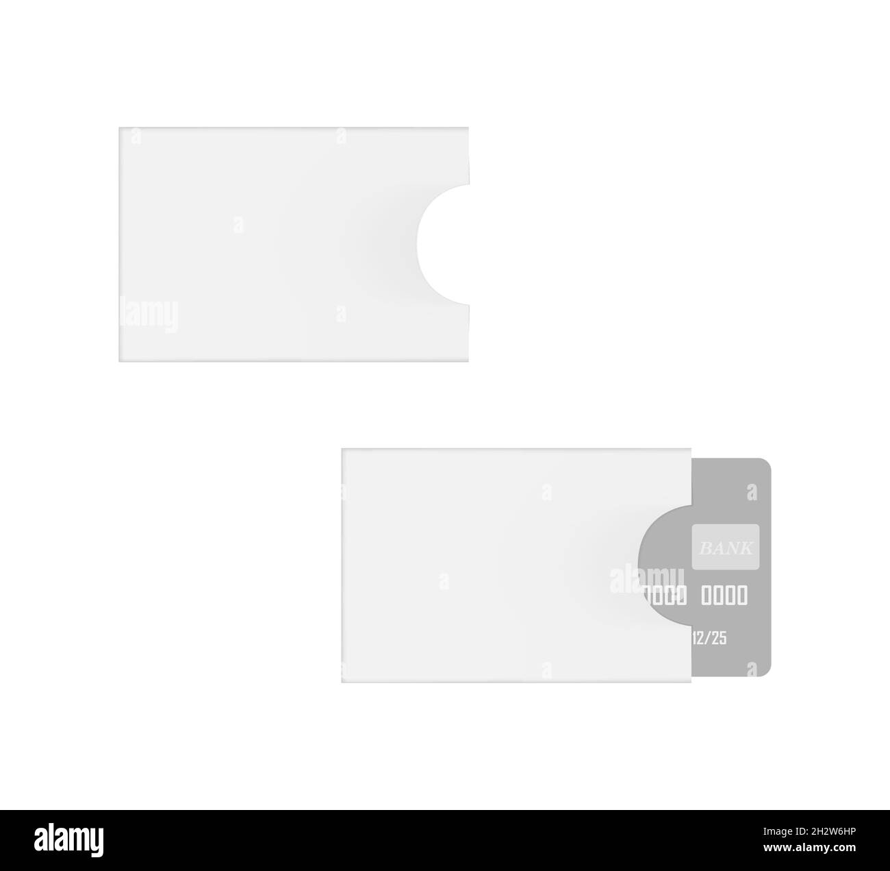 Credit Card Holder Isolated On White Background Template Blank Card