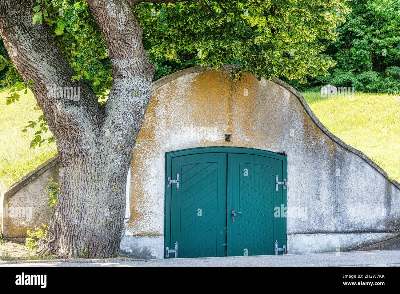 Historical Wine Cellars in Sommerein, Burgenland, Austria Stock Photo