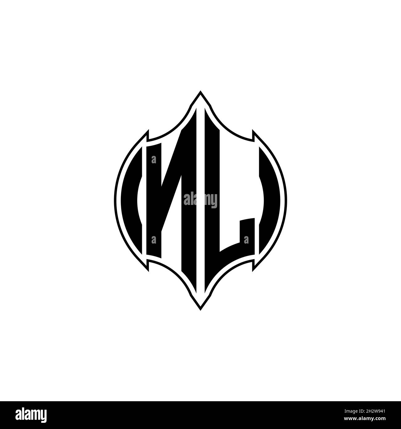 Logo monogram initial geometric shape style design. Esports logo, brand