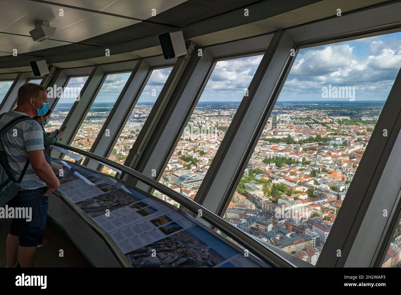 Tourists At The Observation Deck Of Berlin Television Tower Berliner tourists-at-the-observation-deck-of-berlin-television-tower-berliner