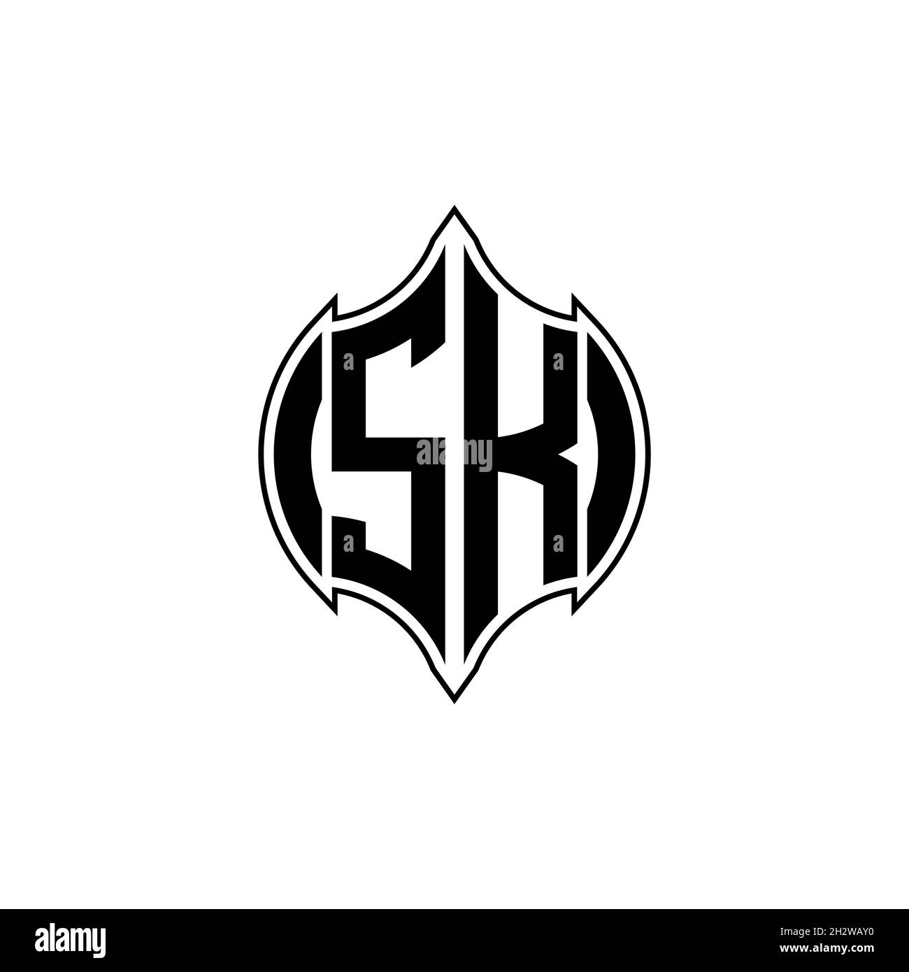 Logo monogram initial geometric shape style design. Esports logo, brand