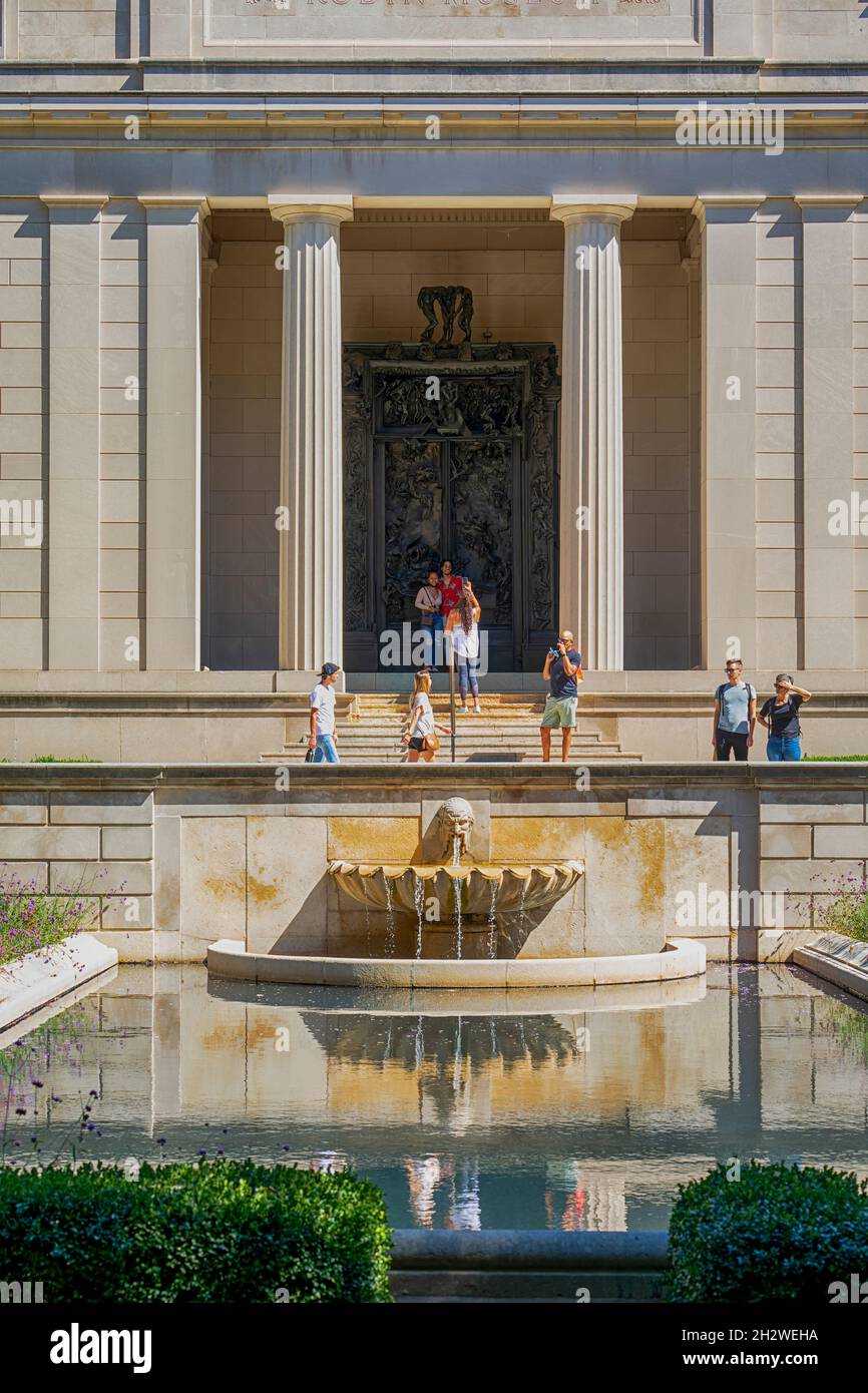 2151 Benjamin Franklin Parkway, Rodin Museum, is home to 'The Thinker' and 'The Gates of Hell,' among other masterpieces. Stock Photo