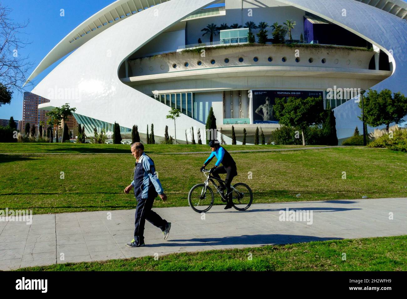 Valencia Spain Europe modern architecture city well being place for life Stock Photo