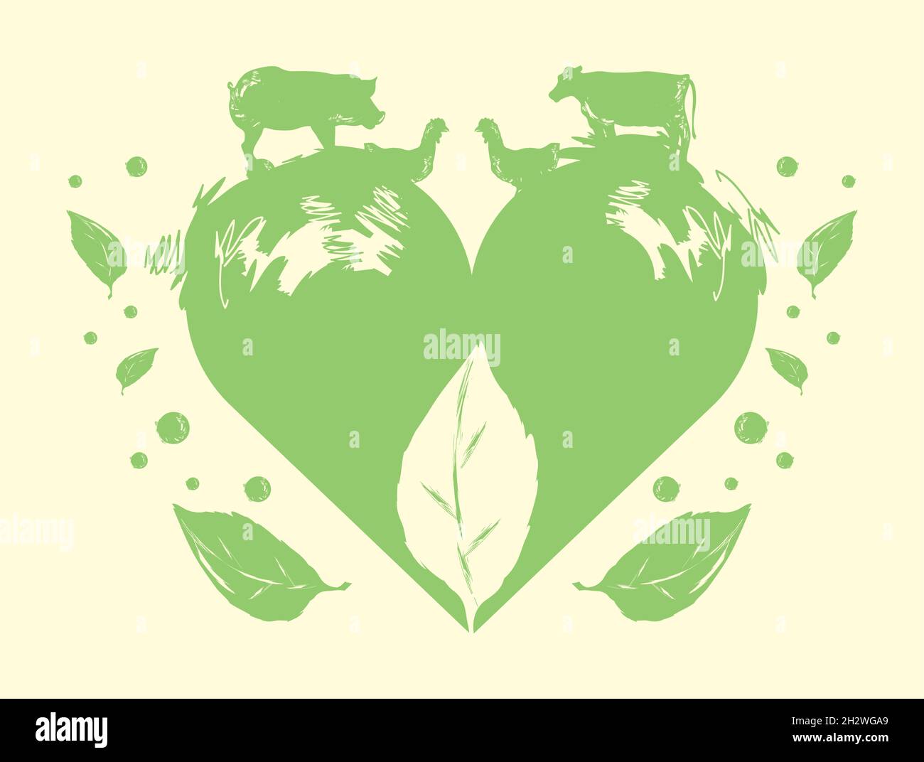 Farm Animals And Go Vegan Stock Vector Image Art Alamy Farm Animals And Go Vegan Stock Vector Image Art Alamy