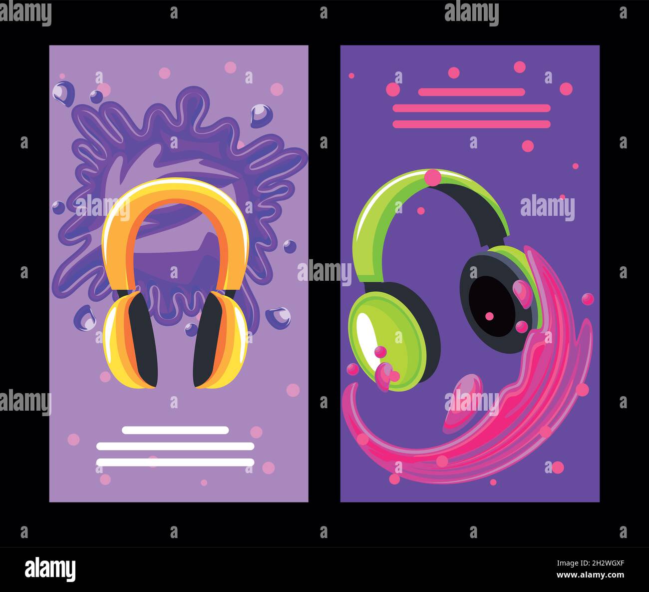 headphones modern devices Stock Vector Image & Art - Alamy
