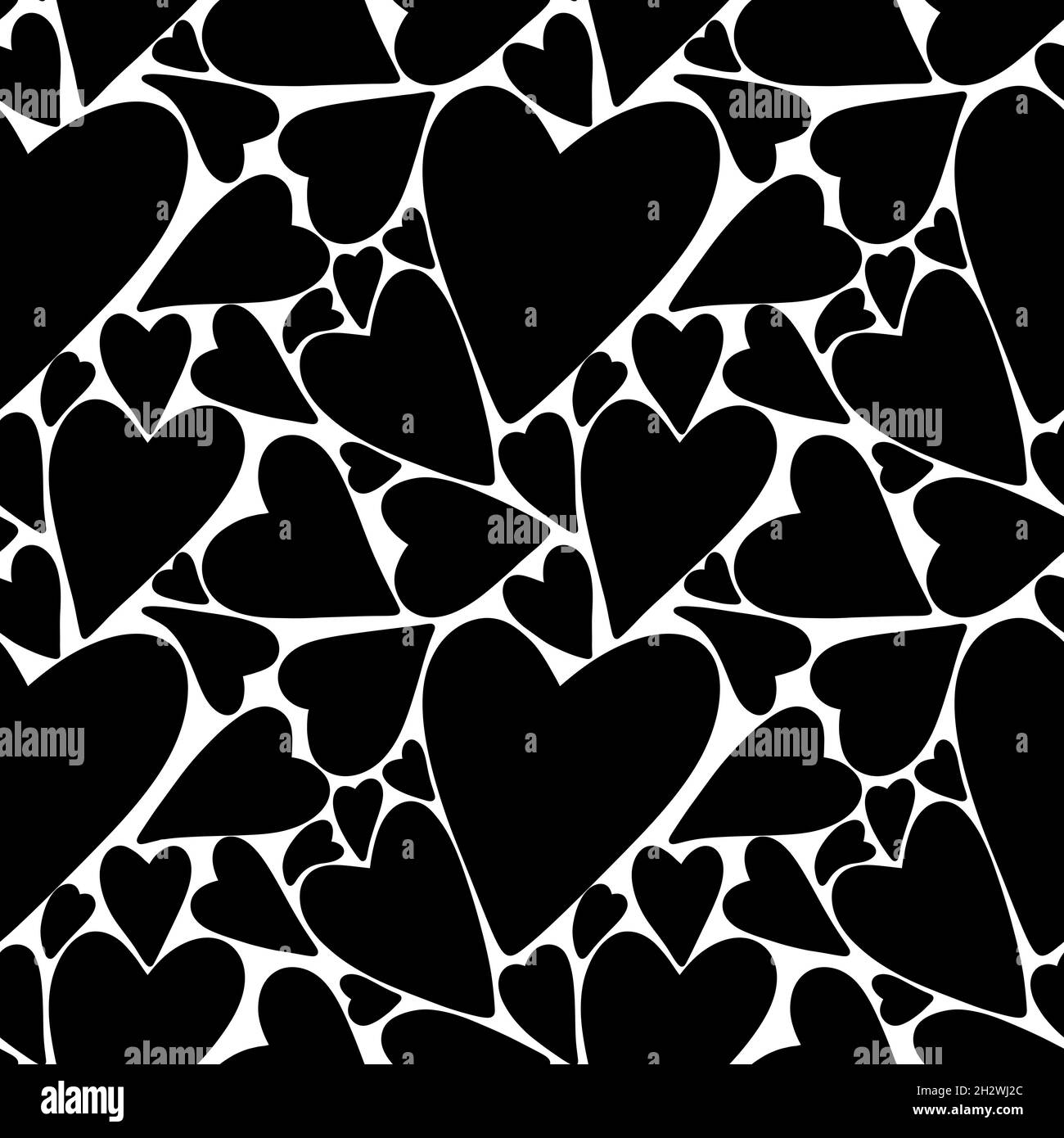 Seamless valentines pattern with hearts for postcard and gifts and cards  Stock Photo