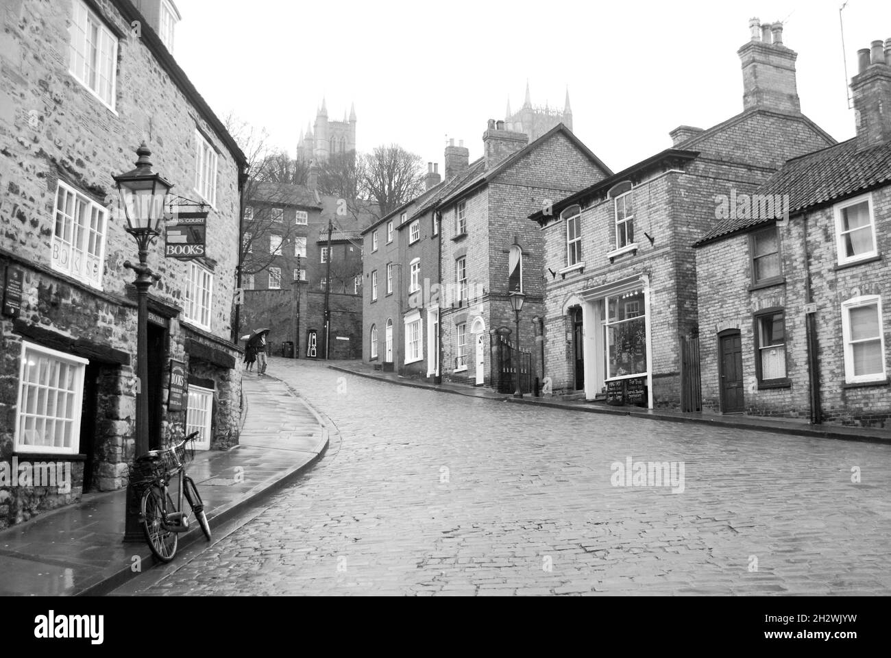 Steep Hill and Jews' Court and Jews' House in Lincoln Stock Photo