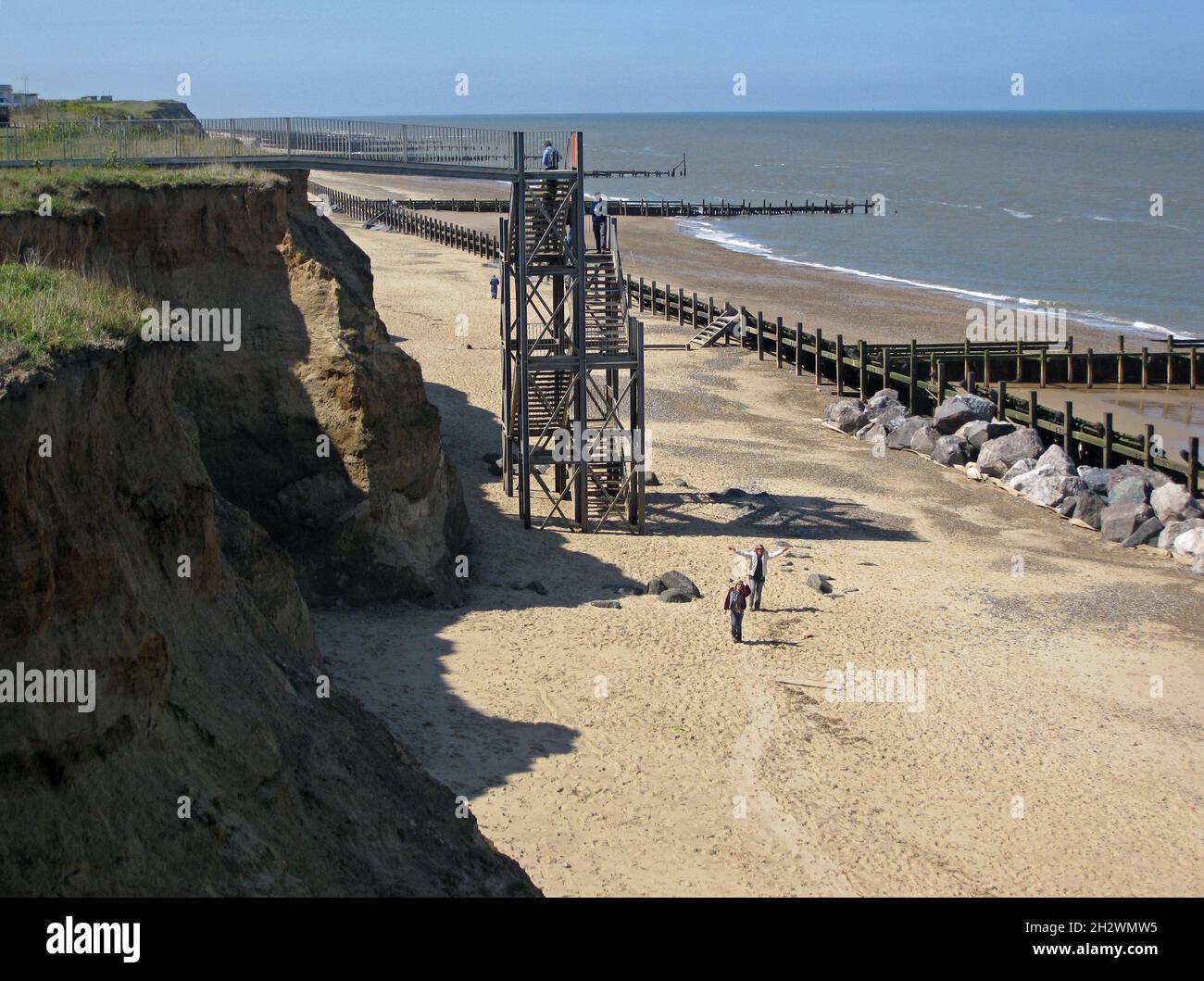 Suffolk Cliffs Happisburgh in Suffolk: coastal defenses against erosion of the cliffs ...
