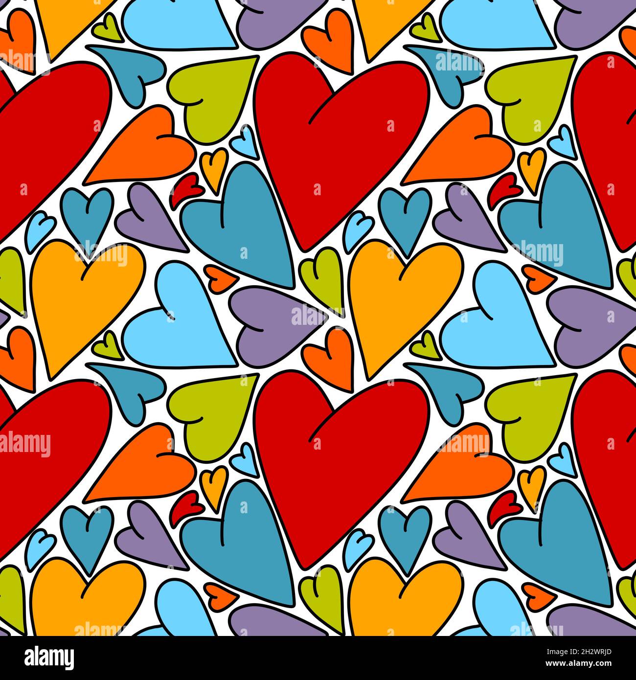 Seamless valentines pattern with hearts for postcard and gifts and ...