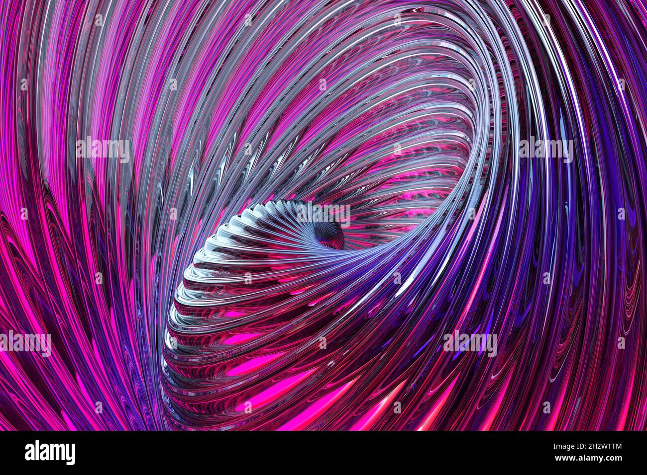 3D pattern symmetric and geometric lines abstract background, neon gradients lined shapes Stock Photo