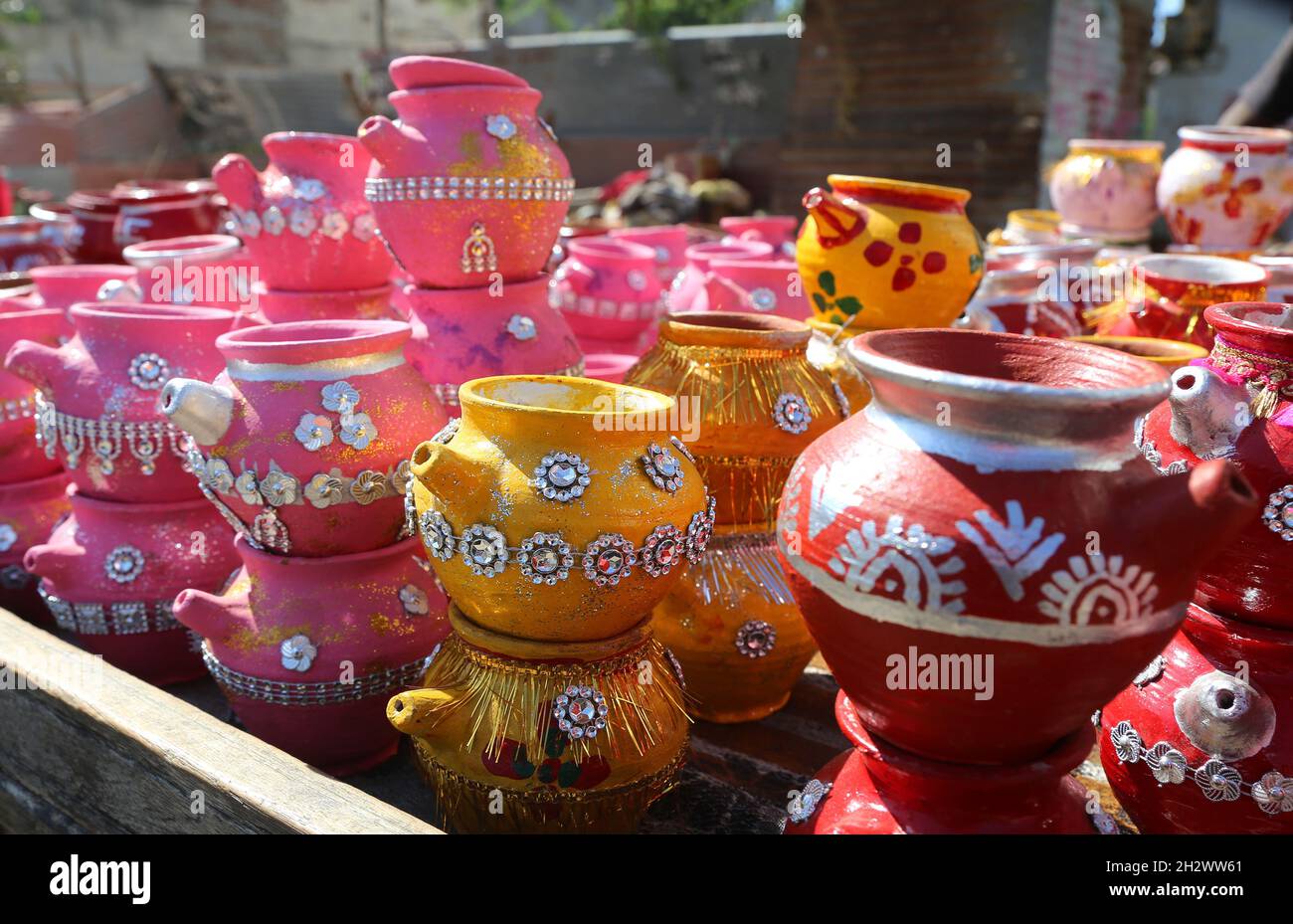 Clay Water Pot stock photo. Image of decorative, asia - 153337808