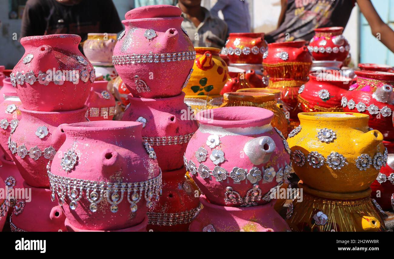 Clay Water Pot stock photo. Image of decorative, asia - 153337808