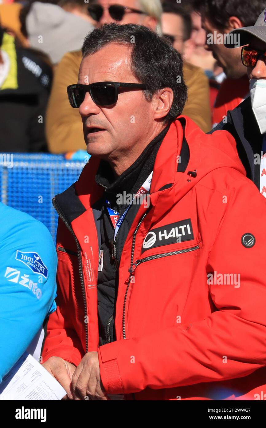 Solden, Austria. 24th Oct, 2021. Alpine Ski World Cup 2021-2022: 1st Men Giant Slalom, opening race as part of the Alpine Ski World Cup in Solden on October 24, 2021; Michel Vion, FIS General Secretary (Photo by Pierre Teyssot/ESPA-Images) Credit: European Sports Photo Agency/Alamy Live News Stock Photo