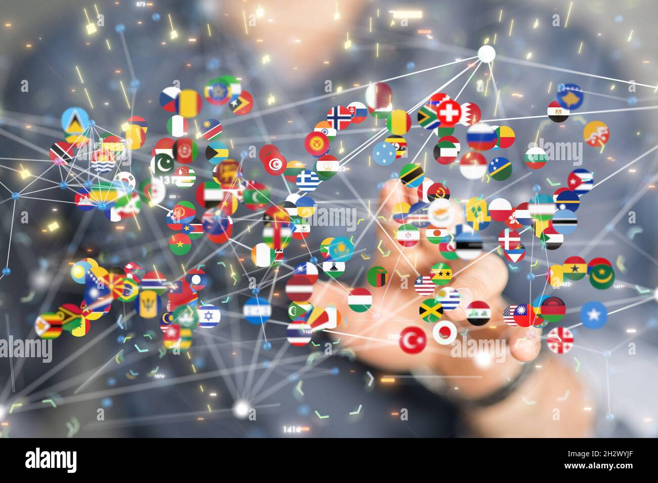 Hand illustrated world map hi-res stock photography and images - Alamy
